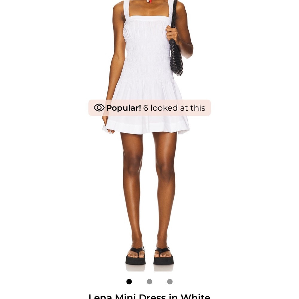 Tularosa White Smocked Mini Dress